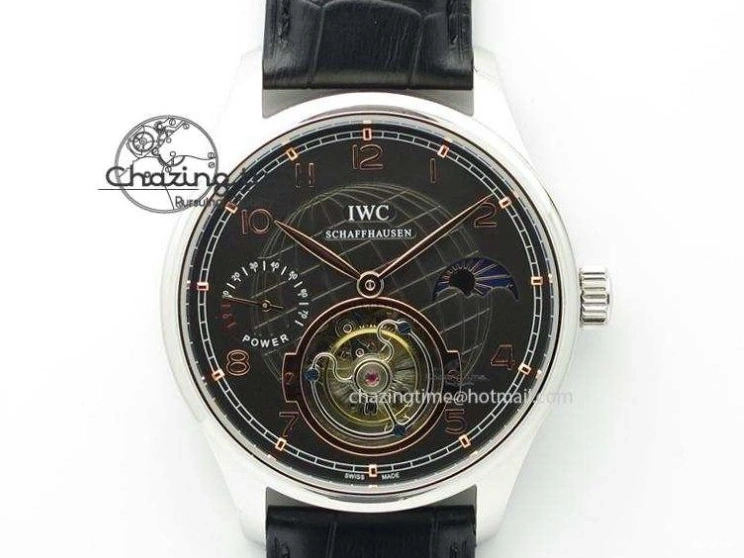 MIROTIME 0505 Portuguese Real PR IW500127 RG ZF 1:1 Best Edition Grey Red Dial On Brown Leather Strap A52010 V AllSeason 7331